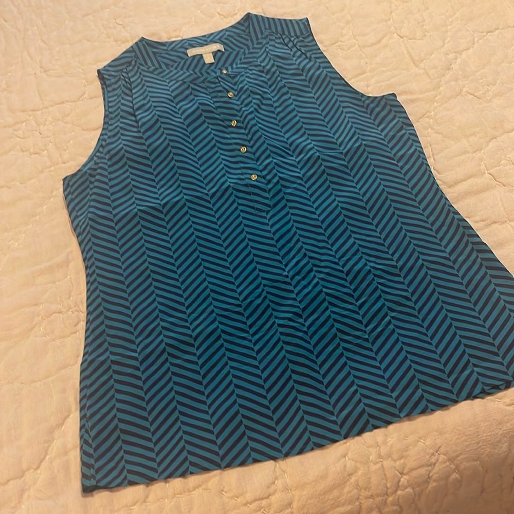 Banana Republic Houndstooth Silk Tank